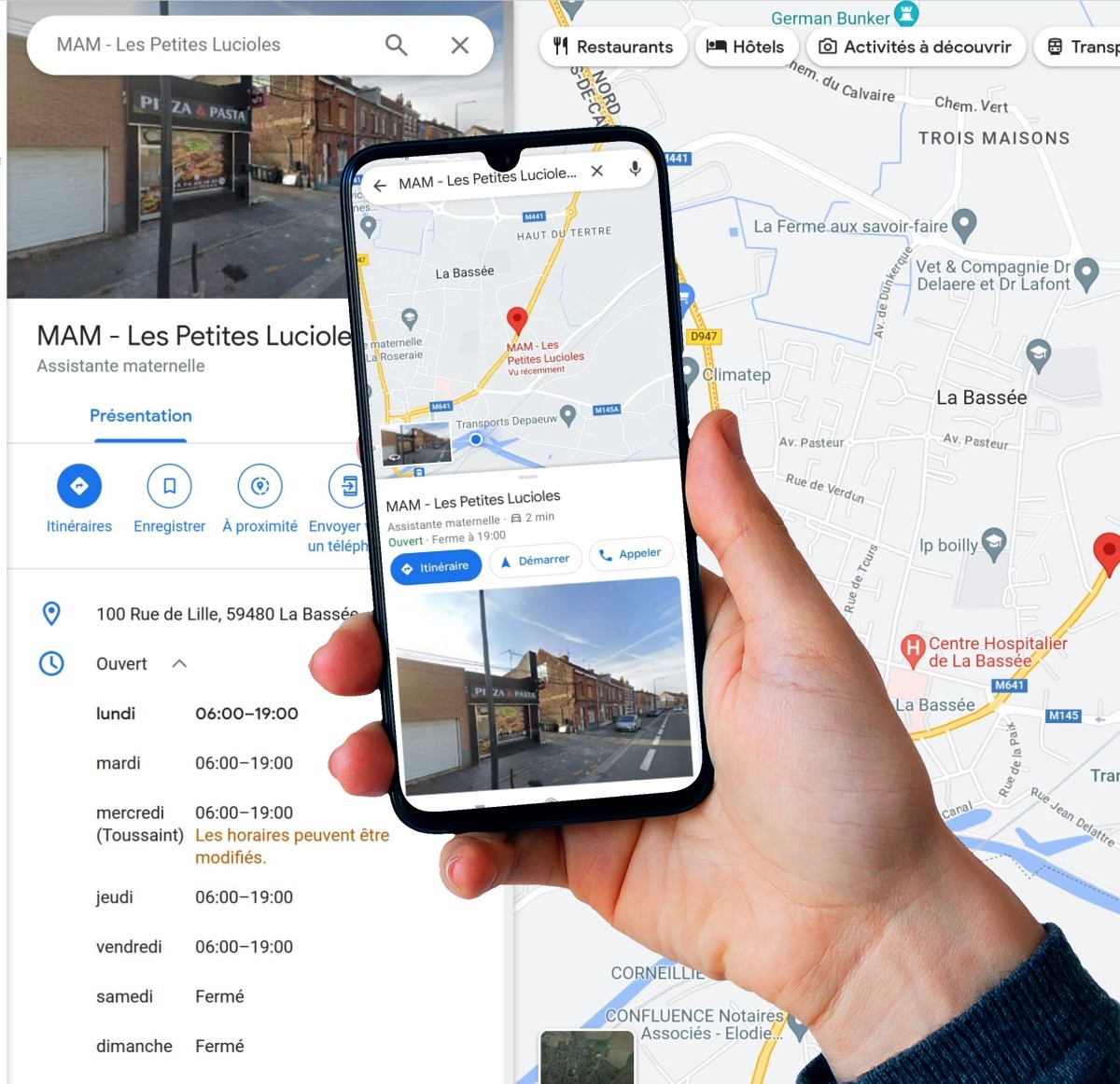 Carte de localisation de la MAM